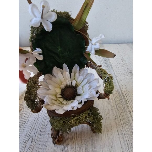 Water fairy chair wooden garden village‎ statue figurine decor flowers - Picture 7 of 8